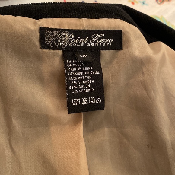 Point Zero Black Corduroy Blazer Size: L - Picture 7 of 7